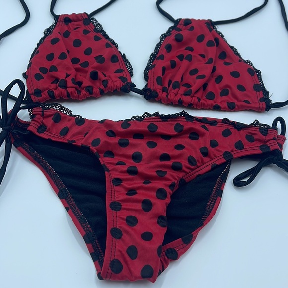 Bikini Red and block dots - Picture 2 of 11